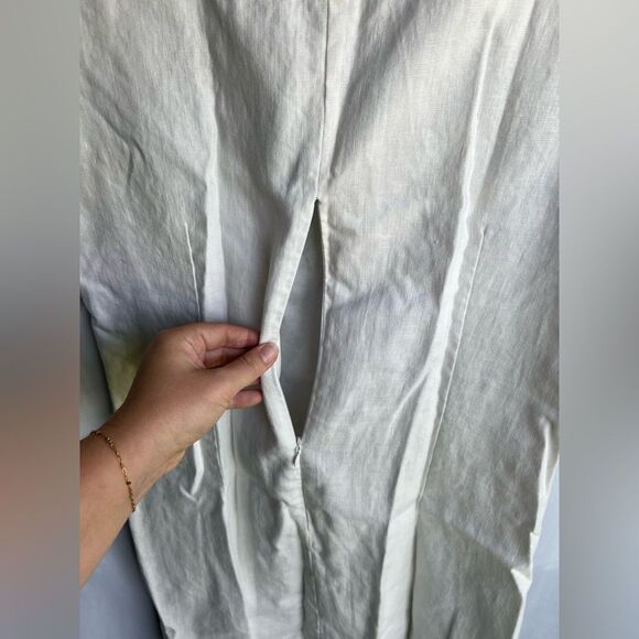 Elton 100% Linen Zebra Dress size M - Picture 10 of 10